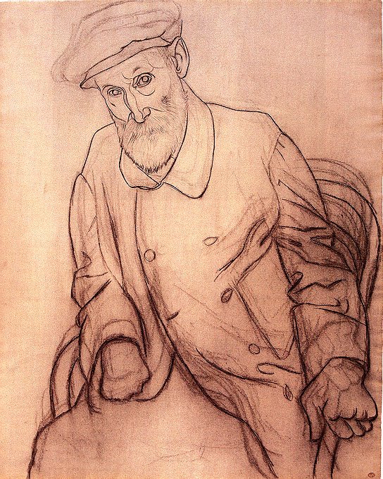 Portrait of Pierre Auguste Renoir (1919) - Pablo Picasso Tablo