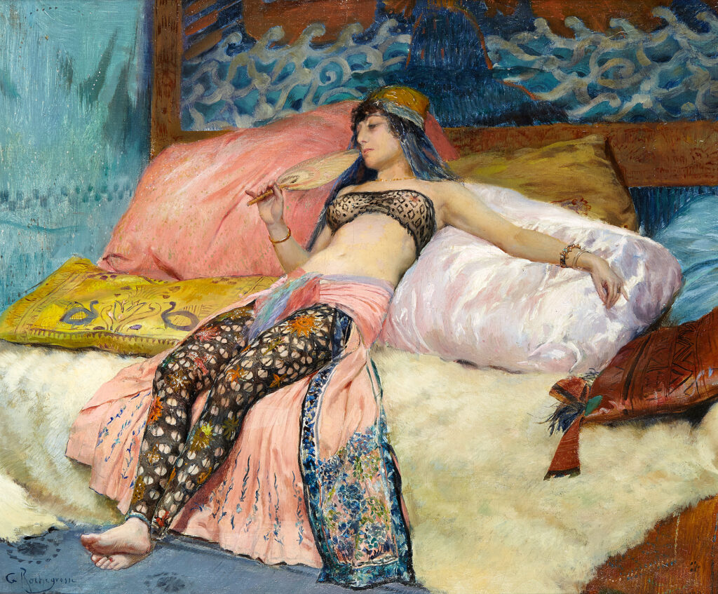 Portrait of Sarah Bernhardt - Georges Rochegrosse Tablo