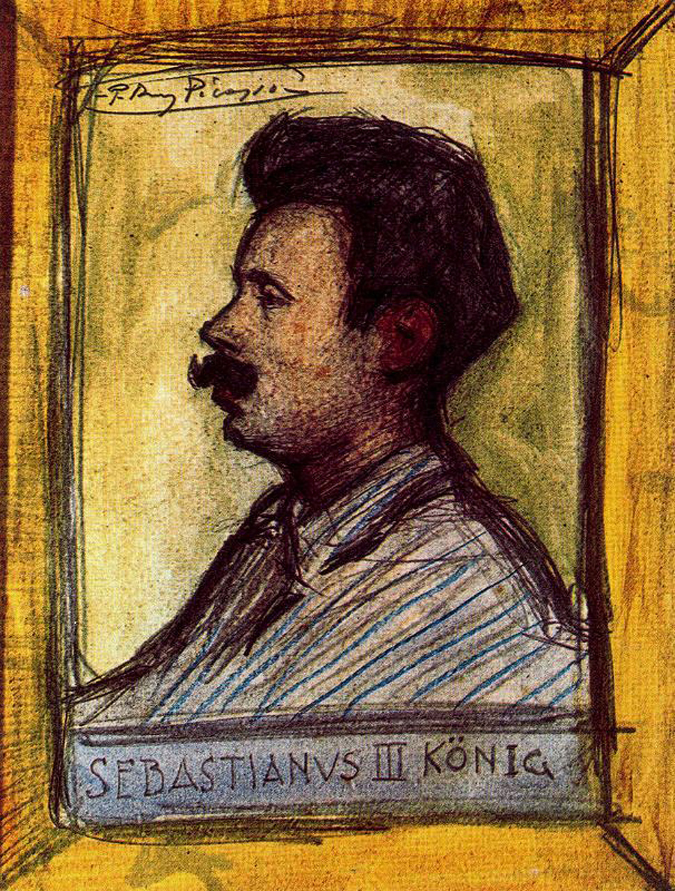 Portrait of Sebastia Junyer Vidal (1903) - Pablo Picasso Tablo