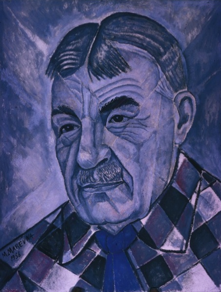 Portrait of Sergei Diaghilev (1956) - Marevna (Marie Vorobieff) Tablo