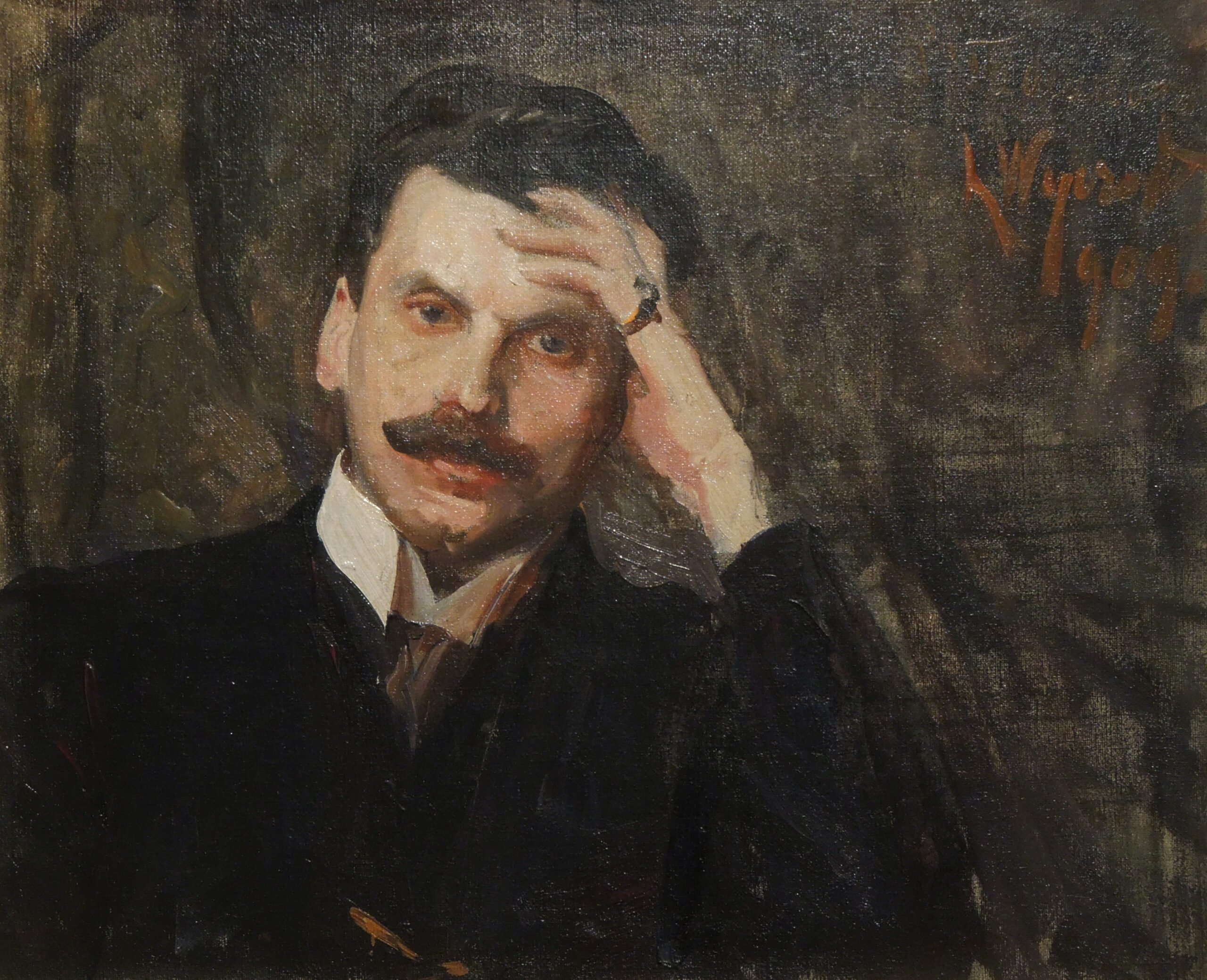Portrait of Tadeusz Boy żeleński (1907) - Leon Wyczółkowski Tablo