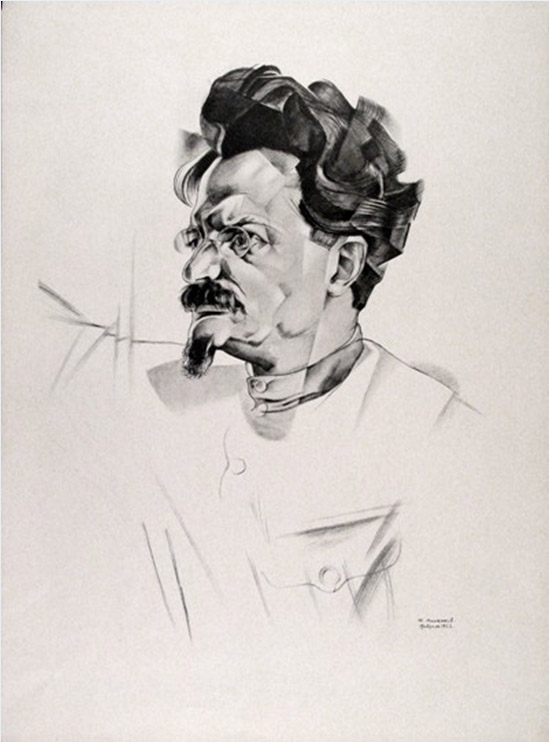 Portrait of Trotsky – Jury Annenkov Tablo
