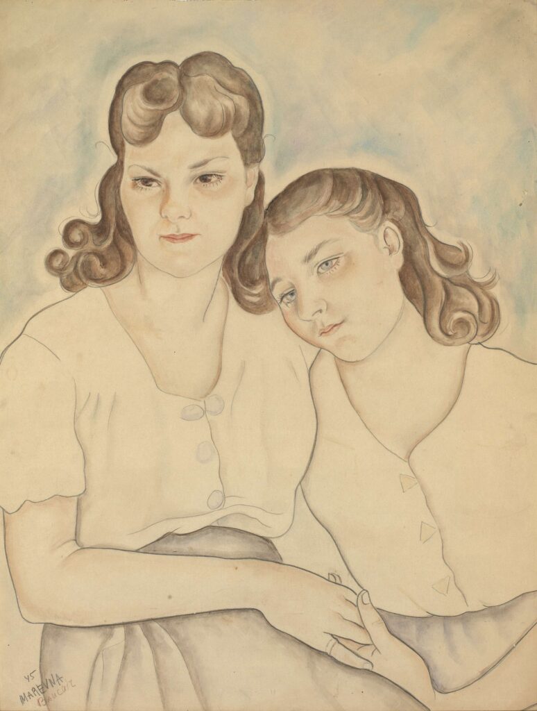 Portrait of Two Girls - Marevna (Marie Vorobieff) Tablo