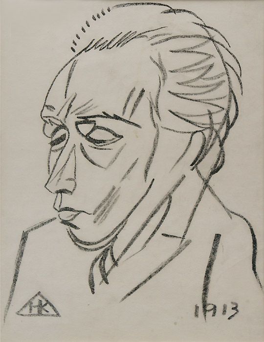 Portrait of Velimir Khlebnikov – Nikolai Kulbin Tablo