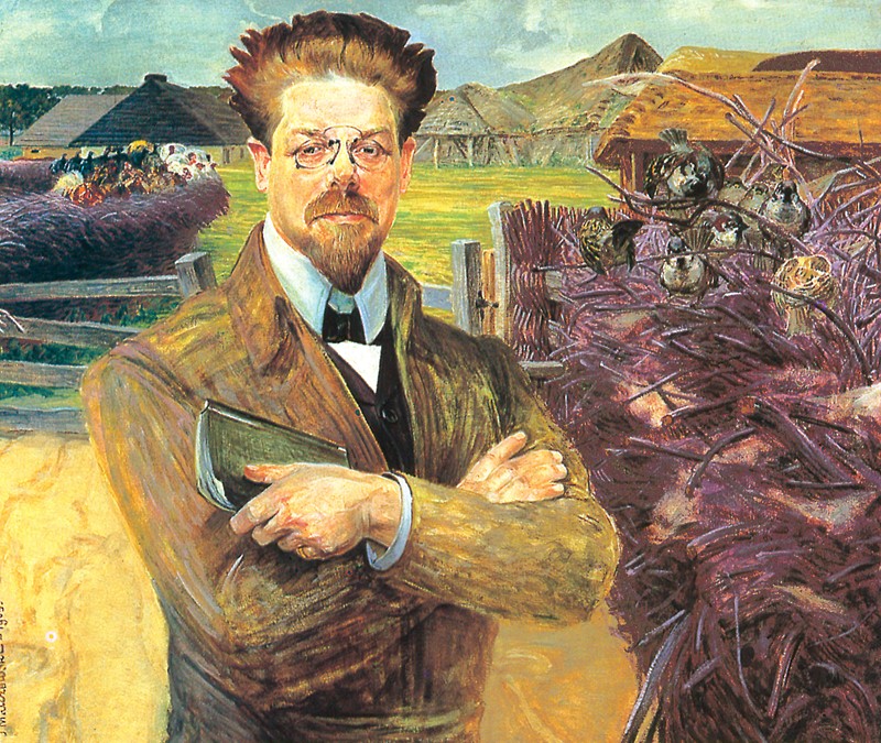 Portrait of Wladyslaw Reymont - Jacek Malczewski Tablo