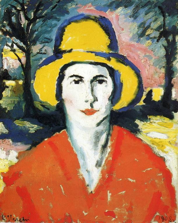 Portrait of Woman in Yellow Hat (1930) - Kazimir Malevich Tablo
