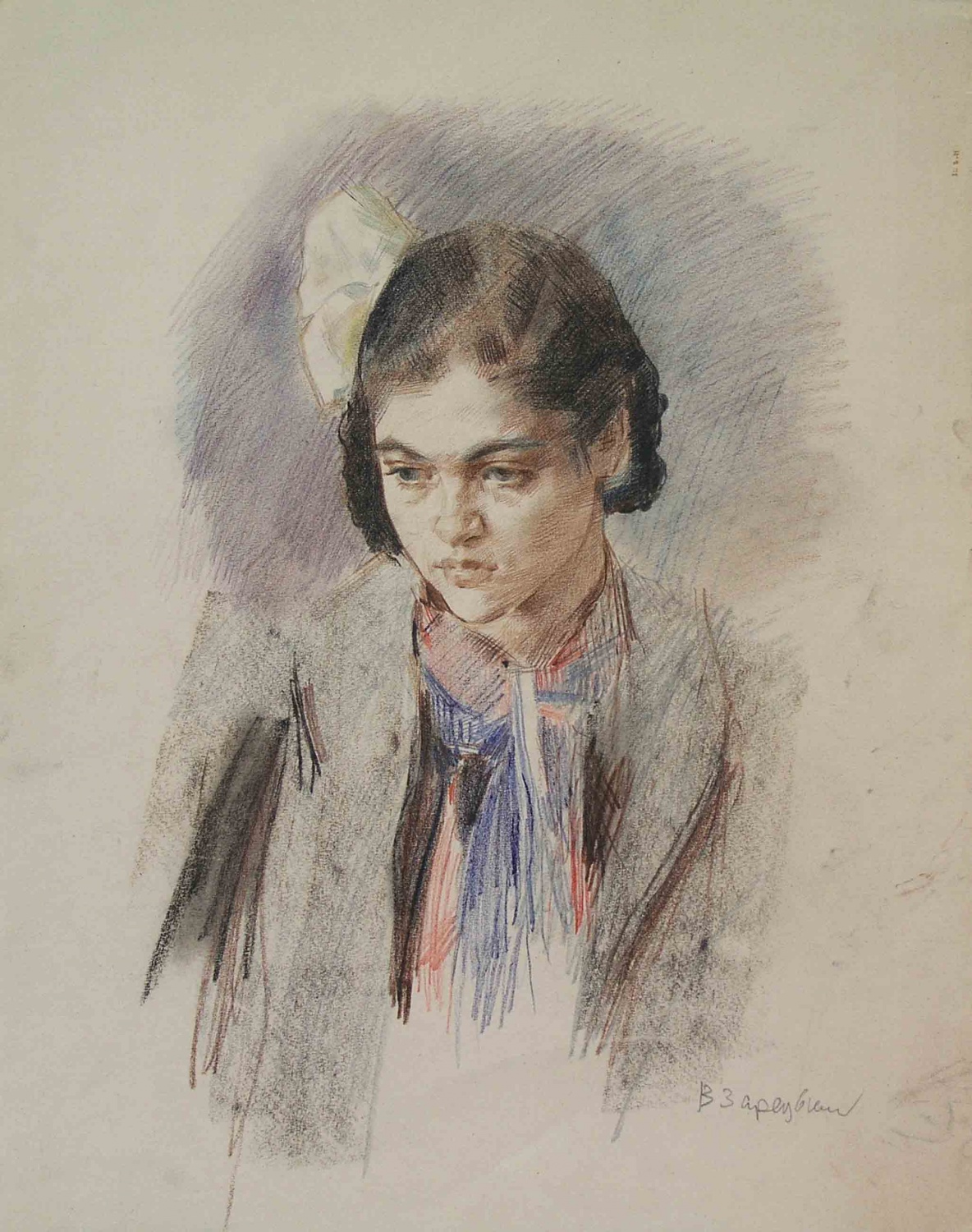 Portrait of a Girl (1950) - Viktor Zaretsky Tablo