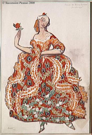 Portrait of a Lady (1917) – Léon Bakst Tablo