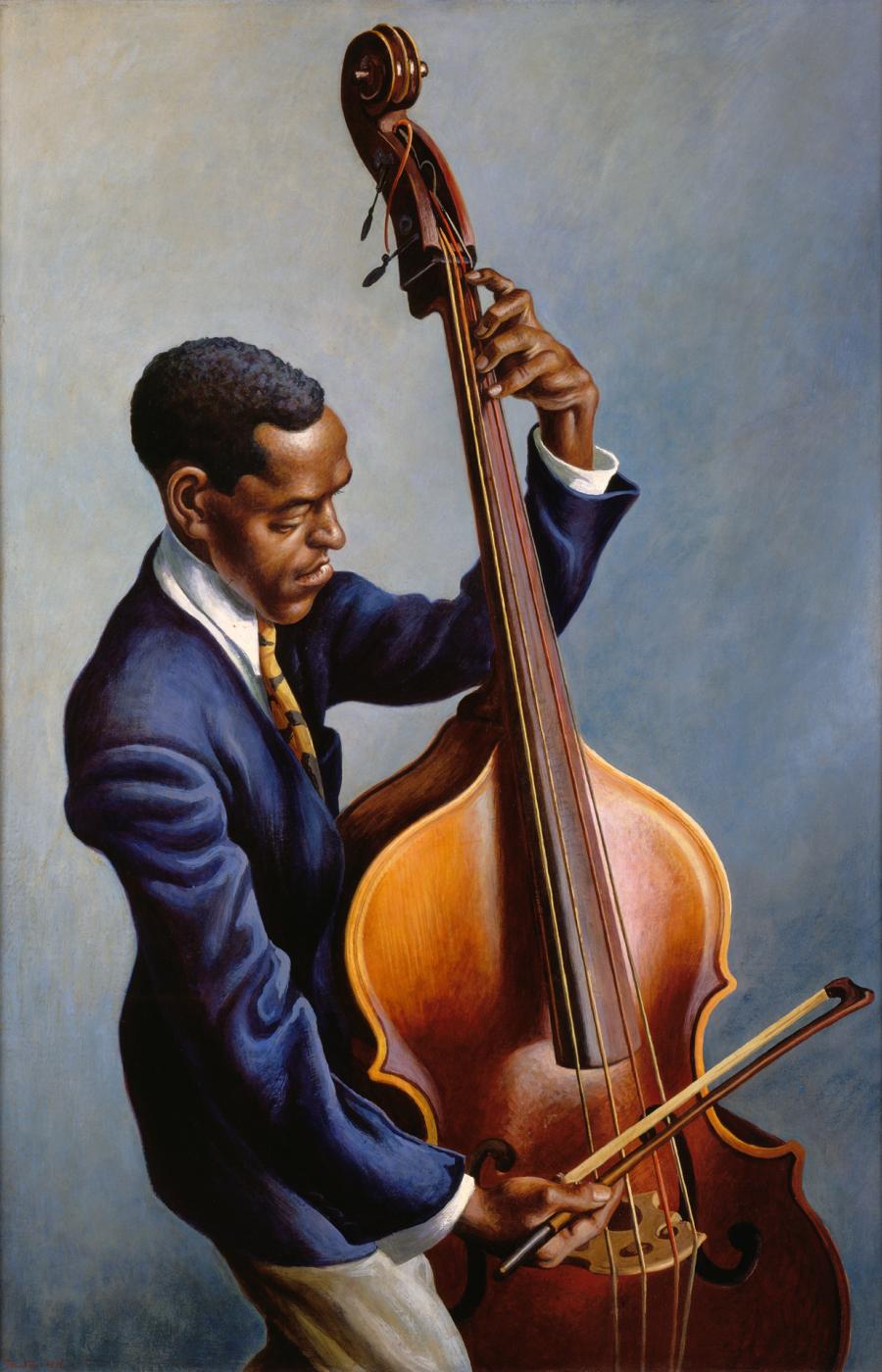 Portrait of a Musician (1949) - Thomas Hart Benton Tablo