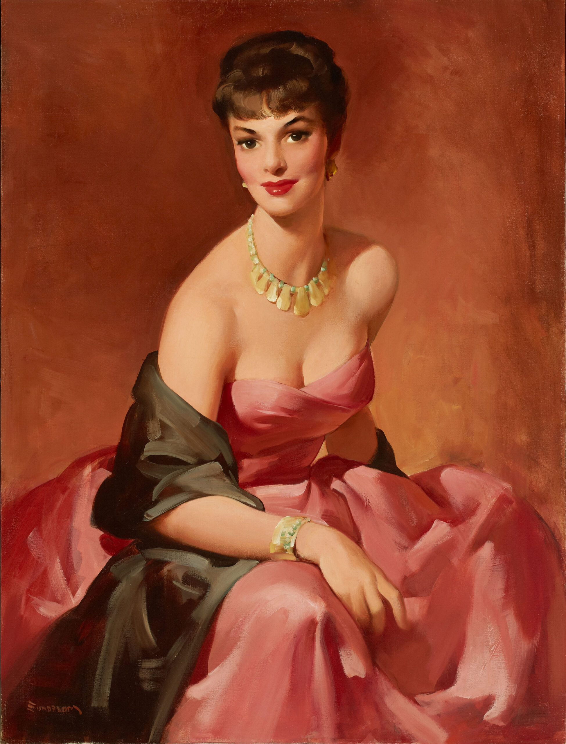 Portrait of a Society Lady - Haddon Sundblom Tablo