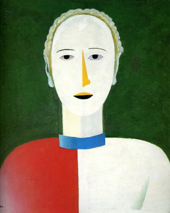 Portrait of a Woman (1932) - Kazimir Malevich Tablo