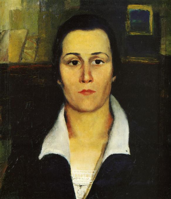 Portrait of a Woman (1934) - Kazimir Malevich Tablo