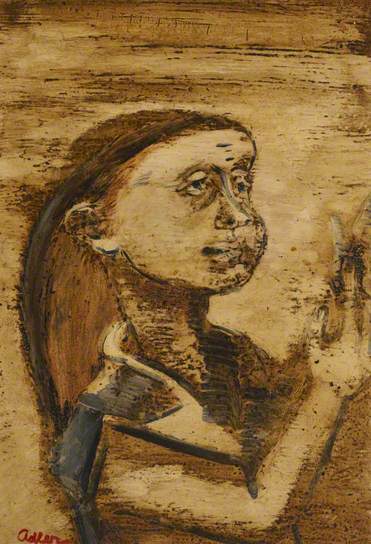 Portrait of a Woman - Jankel Adler Tablo