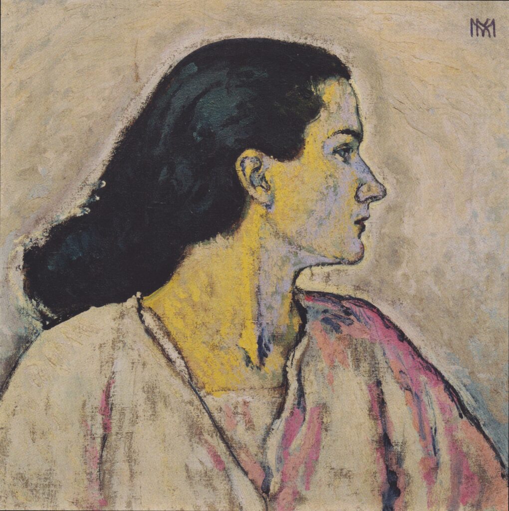 Portrait of a Woman in Profile (1912) - Koloman Moser Tablo