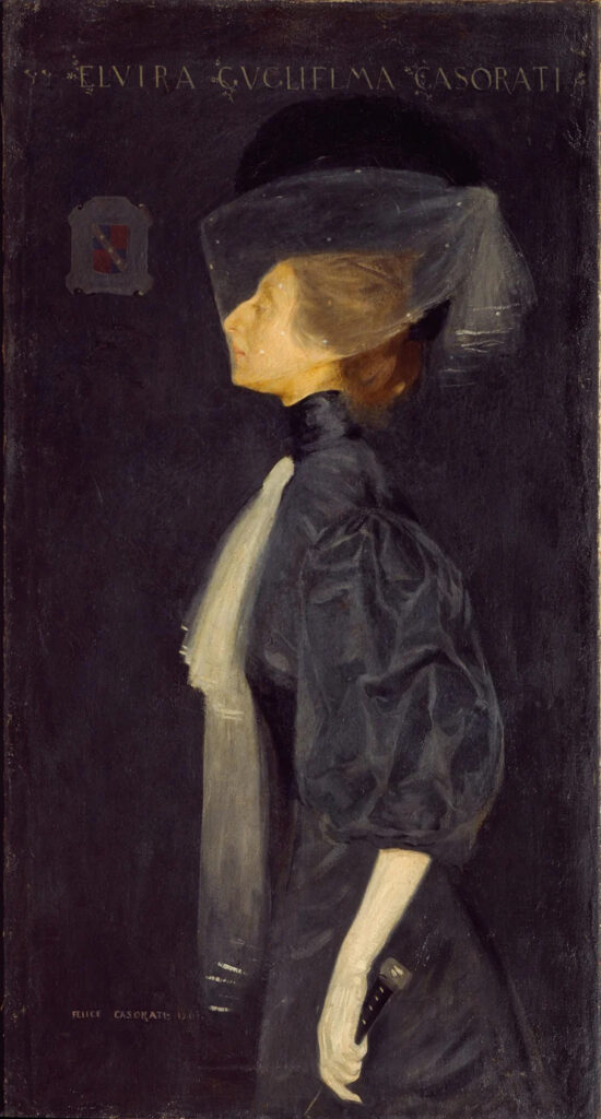 Portrait of a lady (1907) - Felice Casorati Tablo