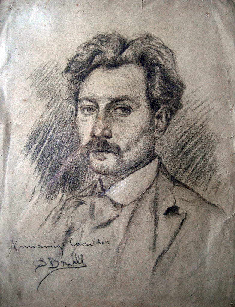 Portrait of a man - Joan Brull Tablo