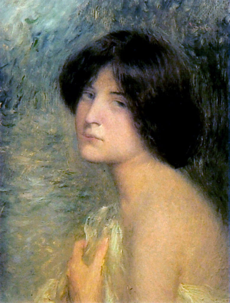 Portrait of a woman. Melancholy (1900) - Joan Brull Tablo
