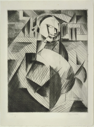 Portrait of an Actor (Félix Barré) (1913) - Jacques Villon Tablo