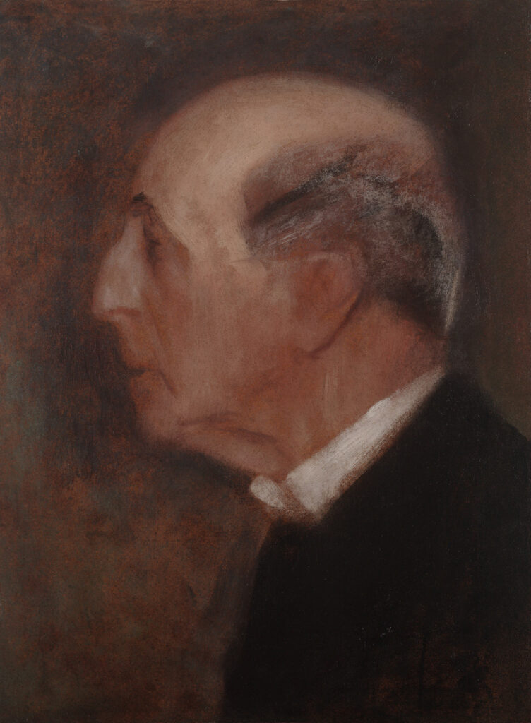 Portrait of an Old Man in Profile (Count Traun) (1896) - Gustav Klimt Tablo