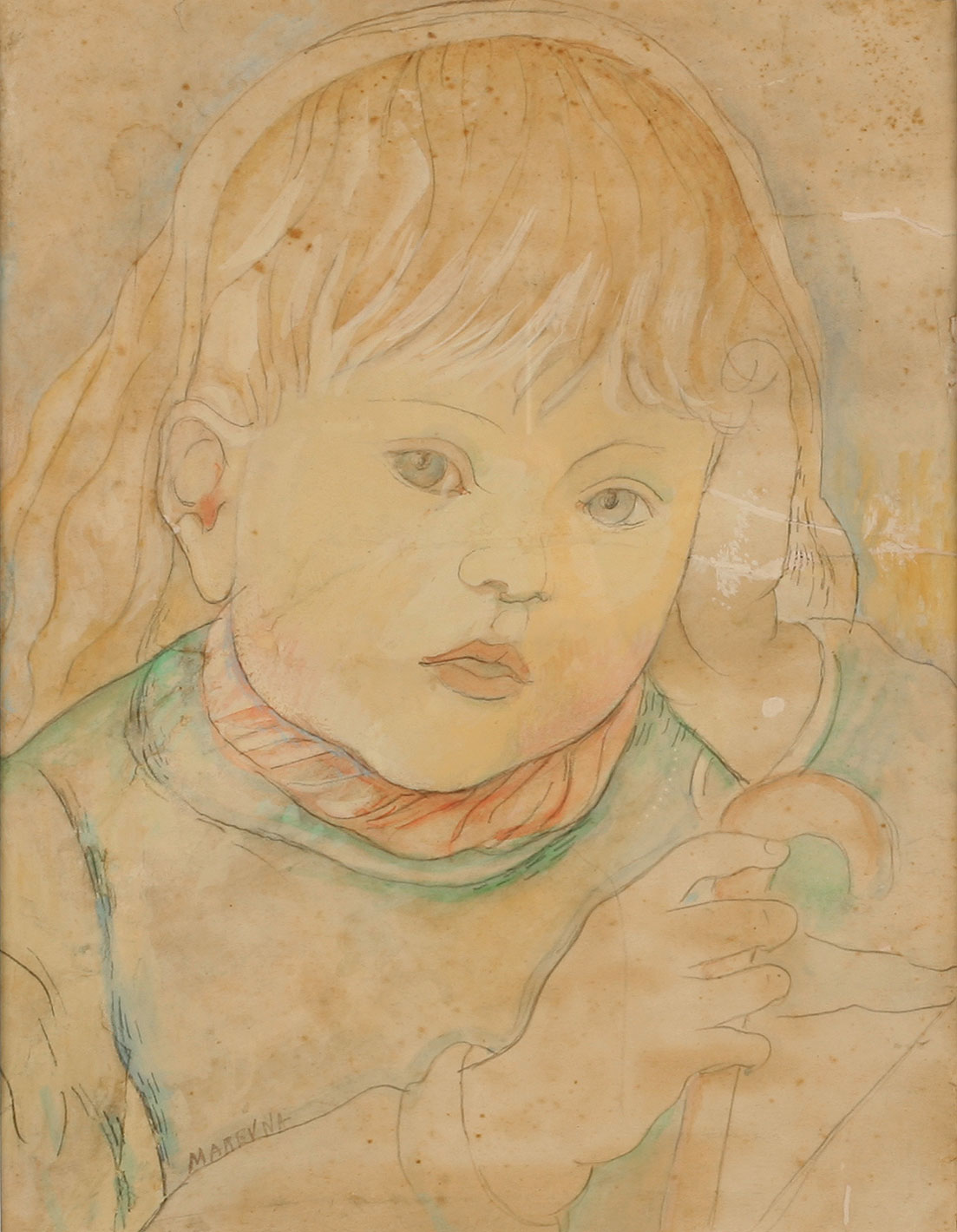 Portrait of girl - Marevna (Marie Vorobieff) Tablo