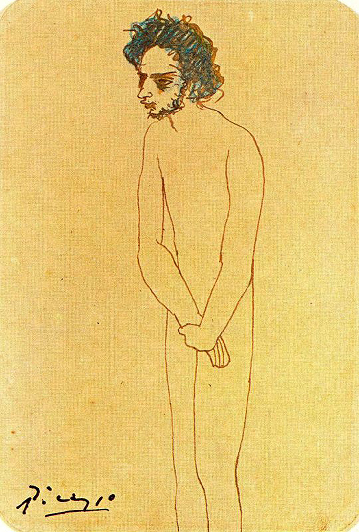 Portrait of nude Casagemas (1904) - Pablo Picasso Tablo