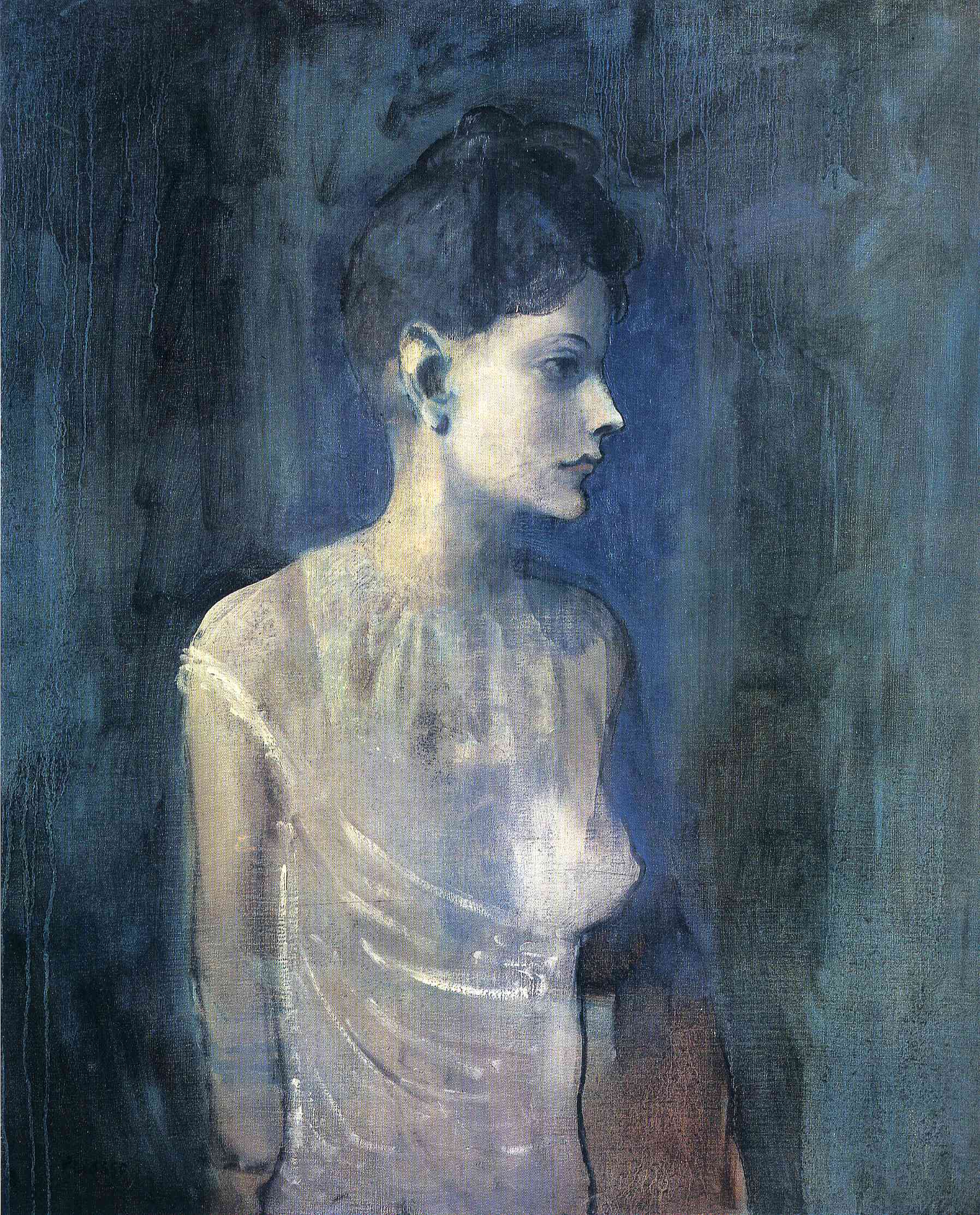 Portrait of seniora Soler (Girl in a chemise) (1903) - Pablo Picasso Tablo
