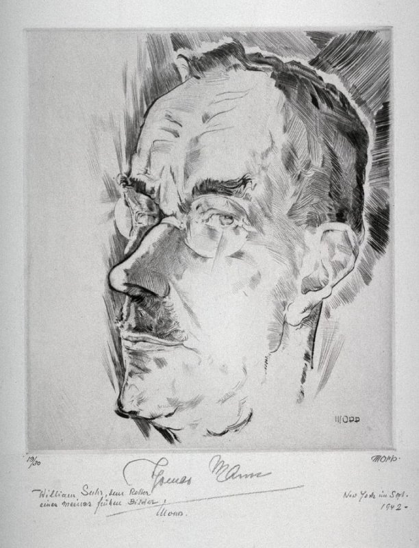 Portrait of the Novelist Thomas Mann (1940) – Max Oppenheimer Tablo