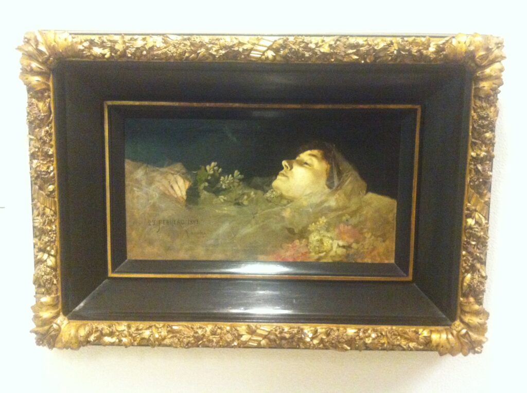 Portrait of the deceased Elisa Masriera - Francesc Masriera Tablo