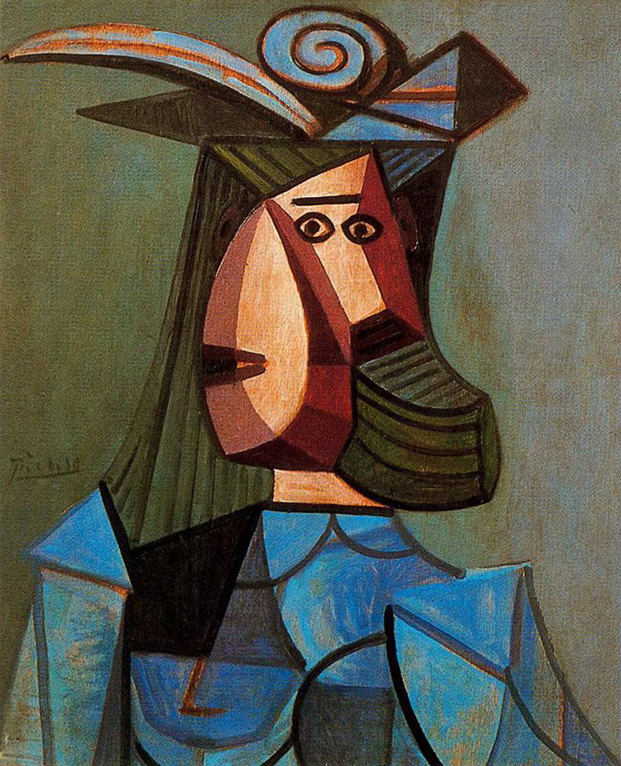 Portrait of woman (Dora Maar) (1942) - Pablo Picasso Tablo