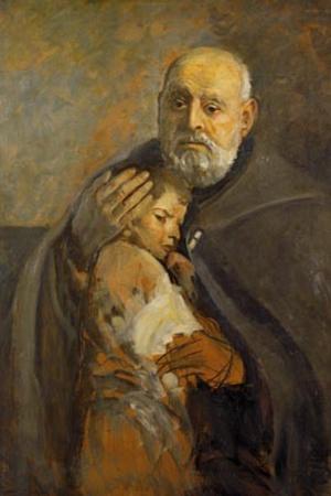 Portret Św. Brata Alberta (adam Chmielowski) (1934) - Leon Wyczółkowski Tablo
