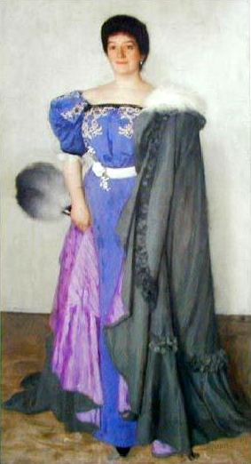 Portret Damy - Józef Pankiewicz Tablo