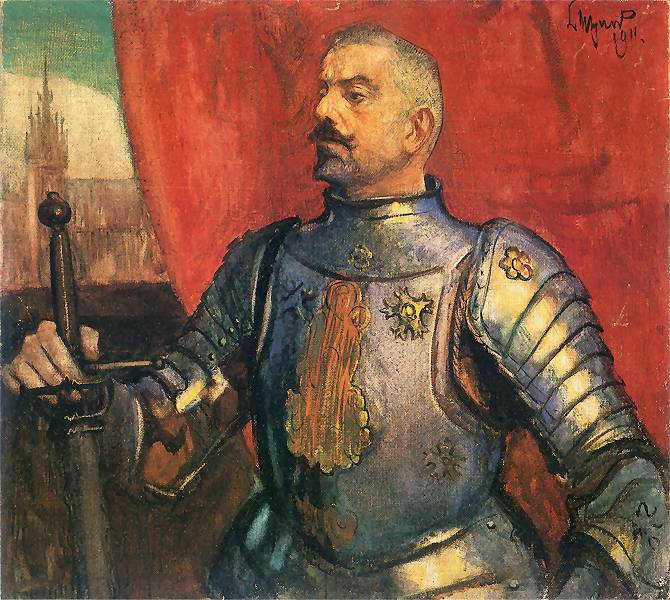 Portret Erazma Barącza (1911) - Leon Wyczółkowski Tablo
