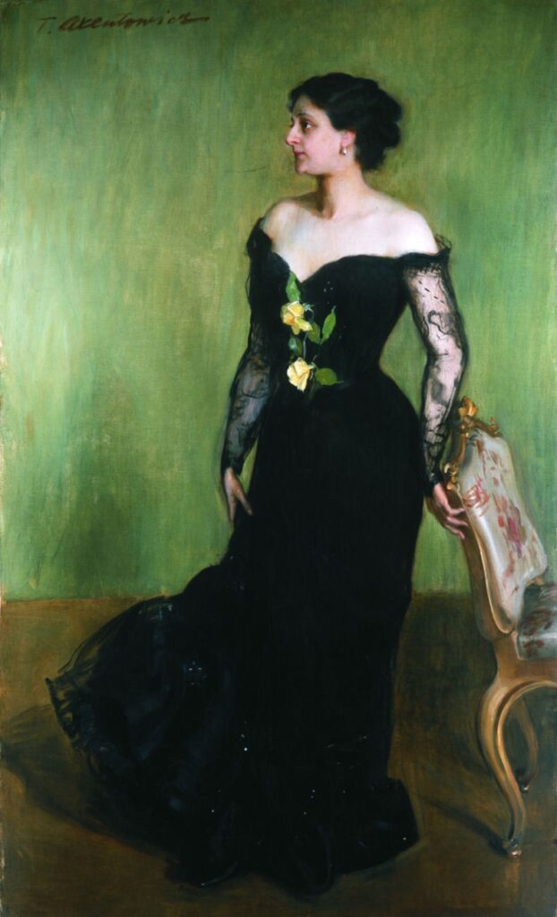 Portret Janiny Poznańskiej (1910) - Teodor Axentowicz Tablo
