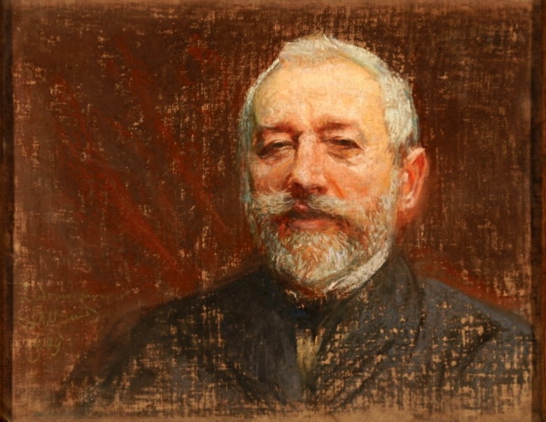 Portret Malarza Ludomira Benedyktowicza (1909) - Leon Wyczółkowski Tablo
