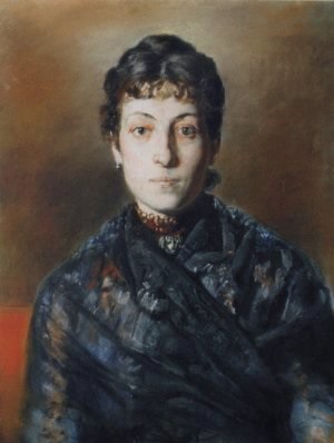 Portret Wery Błotnickiej Z Salskich (1889) - Leon Wyczółkowski Tablo