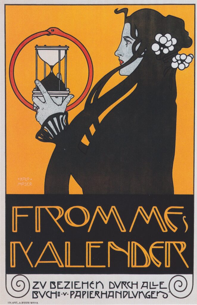 Poster for Fromme's Calendar (1899) - Koloman Moser Tablo