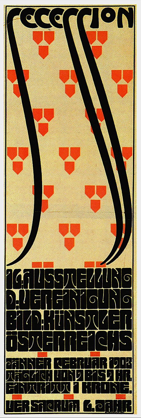 Poster for Vienna Secession XVI, Ver Sacrum (1903) - Alfred Roller Tablo