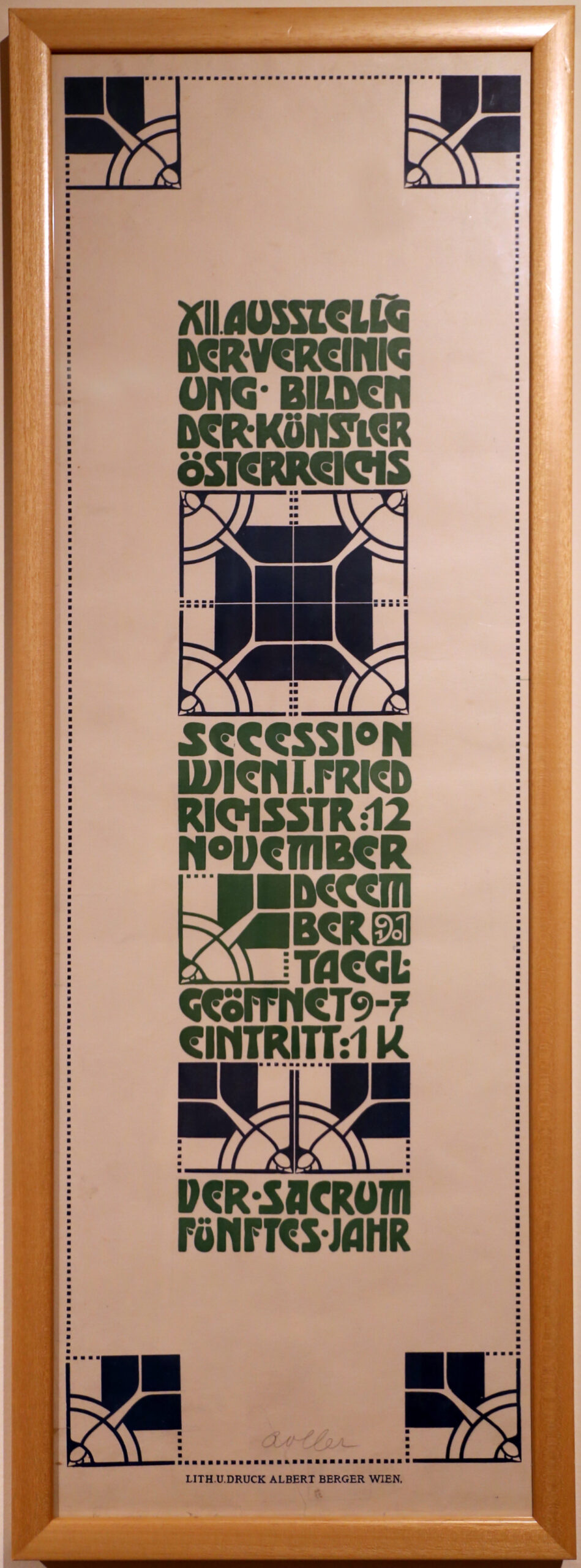 Poster for XII exhibition of Vienna Secession (1901) - Alfred Roller Tablo