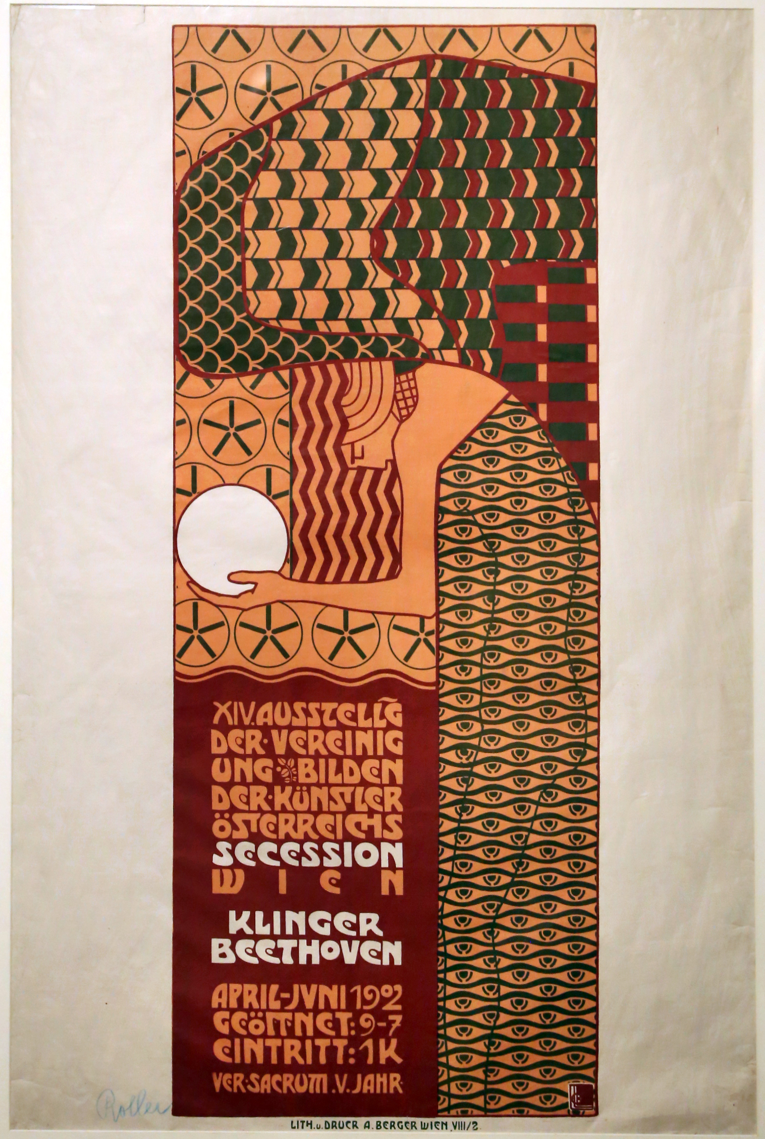 Poster for XIV exhibition of Vienna Secession (1902) - Alfred Roller Tablo