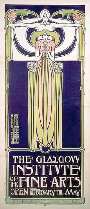 Poster for the Glasgow Institute of the Fine Arts (1896) – Margaret Macdonald Tablo
