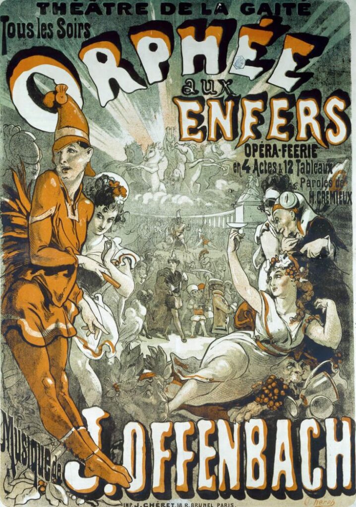Poster for the operetta 'Orpheus in the Underworld' (1858) - Jules Chéret Tablo