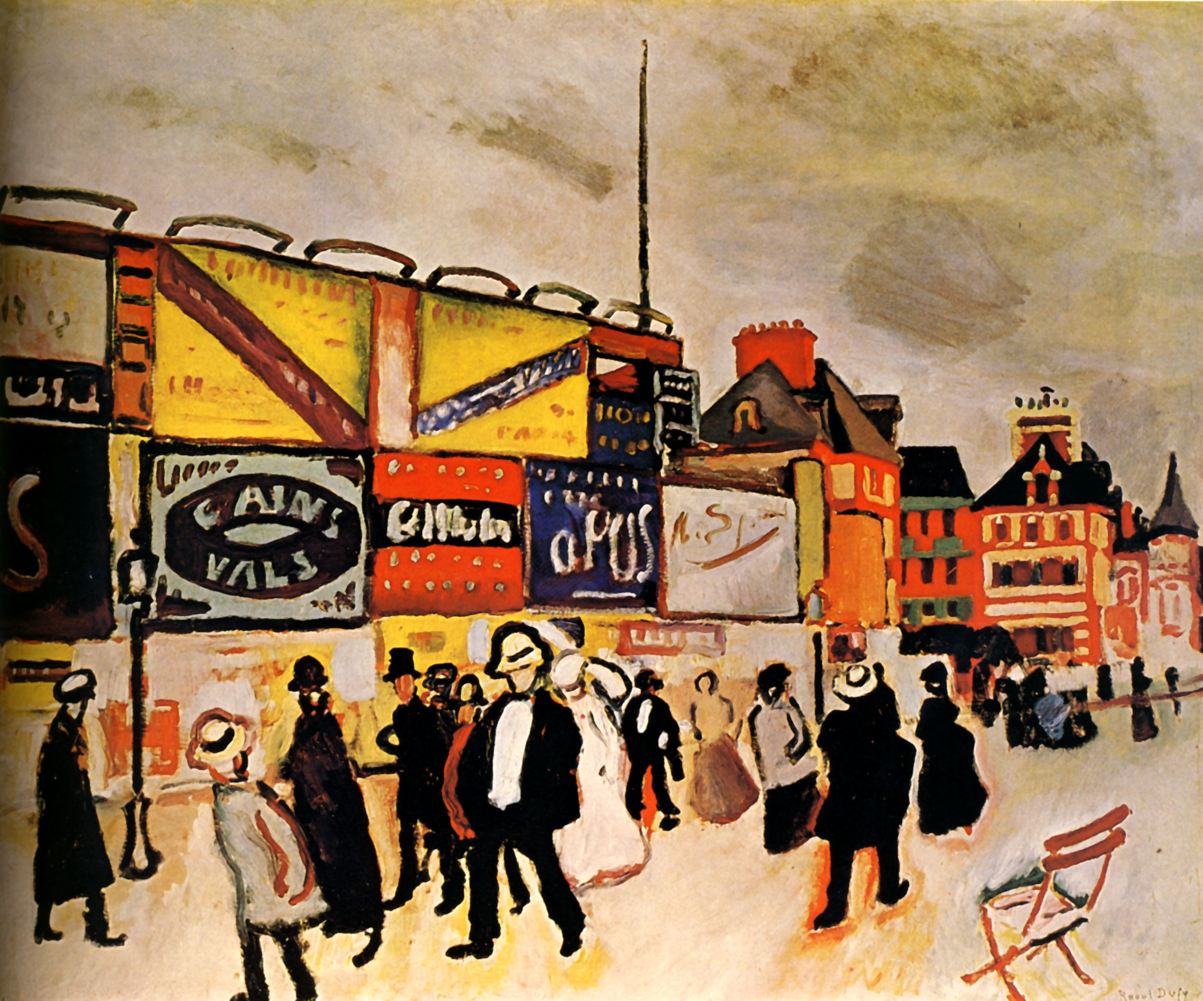 Posters at Trouville (1906) - Raoul Dufy Tablo