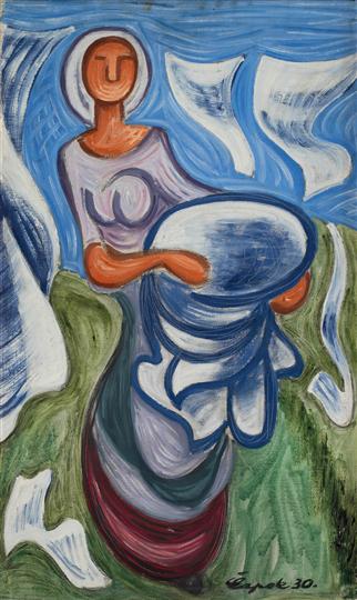 Pradlena (1930) - Josef Čapek Tablo