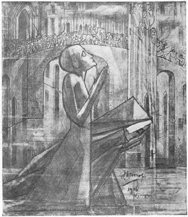 Prayer at the Road to Calvary (1916) – Jan Toorop Tablo