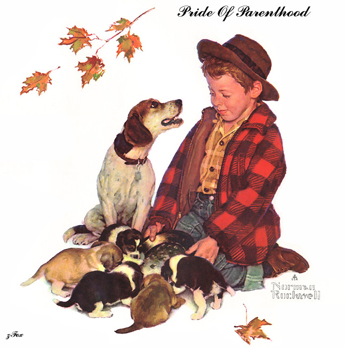 Pride Of Parenthood - Norman Rockwell Tablo