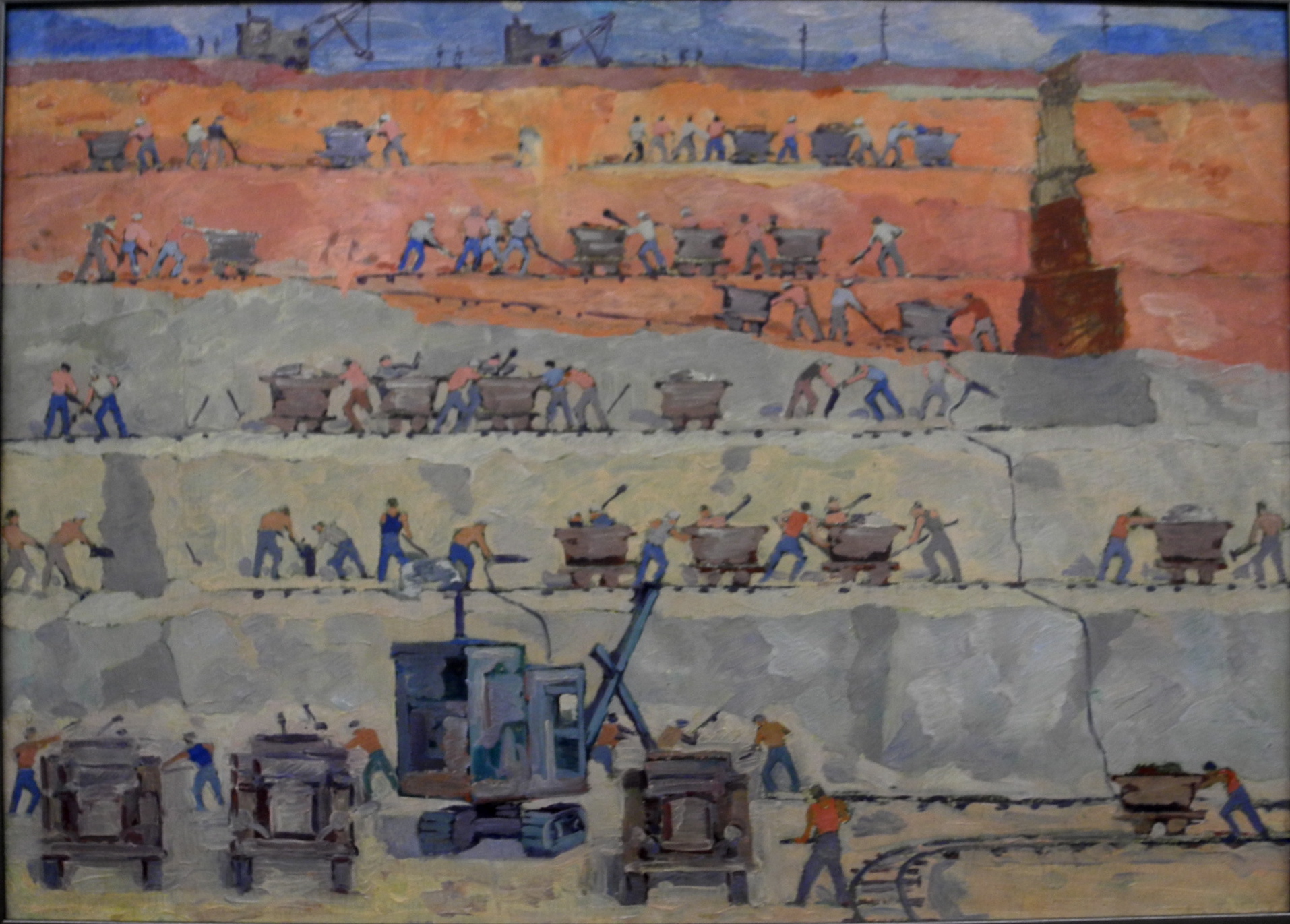 Processing gumbrine in the vicinity if Kutaisi (1951) - David Kakabadze Tablo
