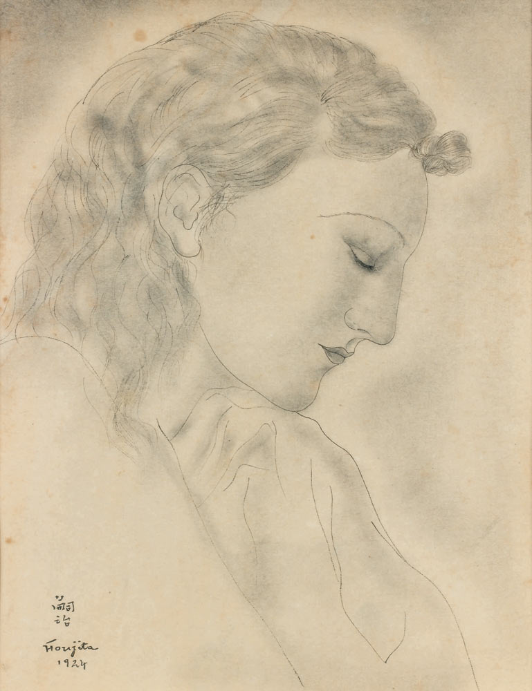 Profil de femme (1924) – Tsuguharu Foujita Tablo