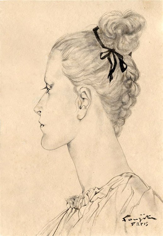 Profile (1952) – Tsuguharu Foujita Tablo