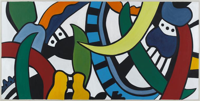 Project for a mural Vulcania (1951) - Fernand Léger Tablo