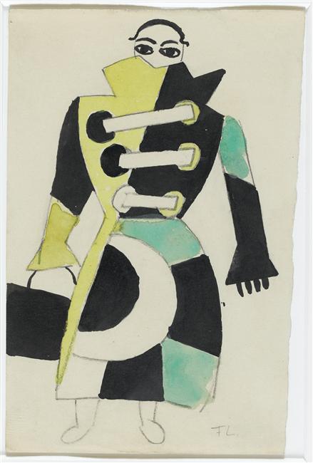 Project for female costume Skating Rink - Fernand Léger Tablo